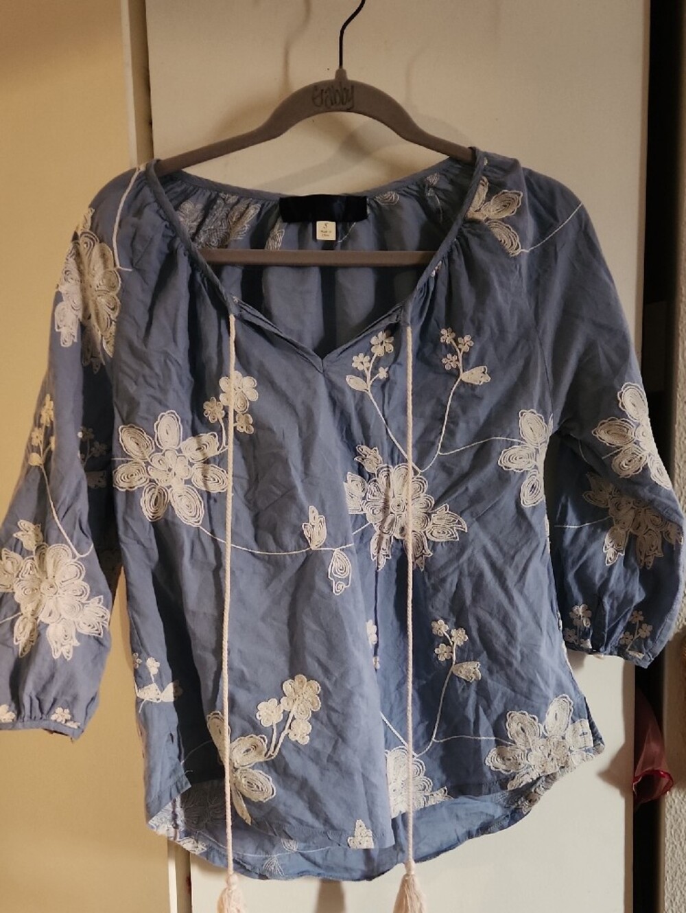 Vintage Cotton Women's Blouse - Size S
